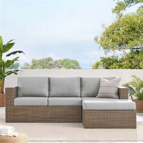 Convene Outdoor Patio Outdoor Patio L-Shaped Sectional Sofa - Walmart.com