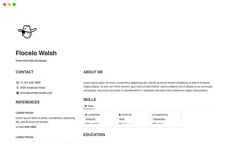 Resume Template | Notion Template