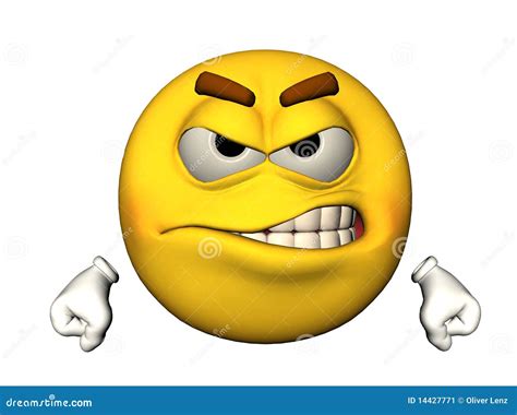 3D Angry Emoticon Stock Image - Image: 14427771