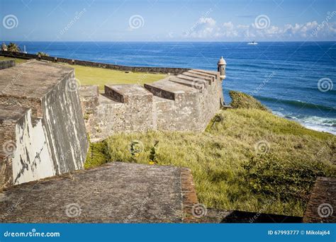 Fort in Old San Juan, Puerto Rico Stock Image - Image of park, ocean ...