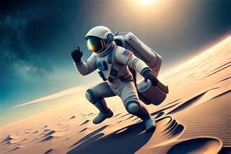 Premium AI Image | 3d astronaut spaceman on space background 3d ...