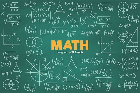 Realistic math chalkboard background | Free Vector