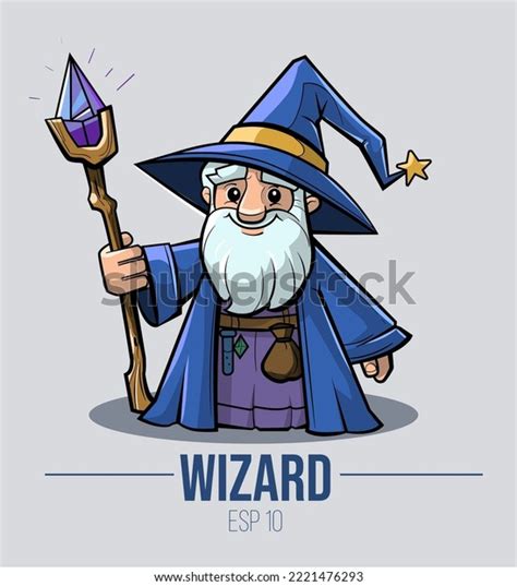 Wizard Cartoon Character Design Mascot Design Stock Vector (Royalty ...