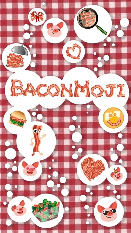 BaconMoji bacon emoji stickers by Izatt International, LLC