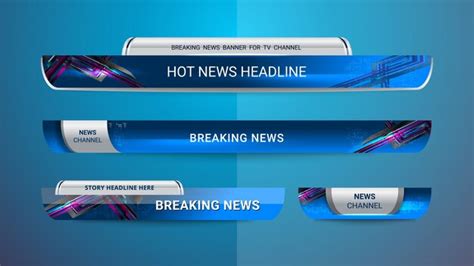 Premium Vector | Broadcast news lower thirds template for television