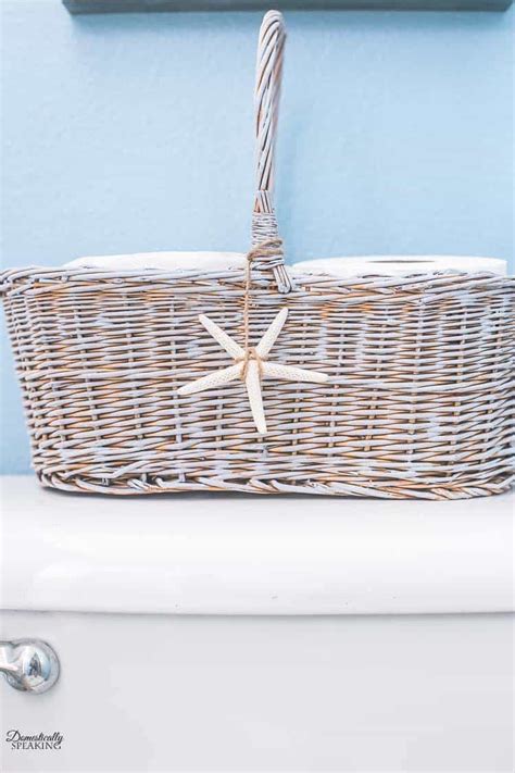 DIY Painted Toilet Paper Basket - Domestically Speaking