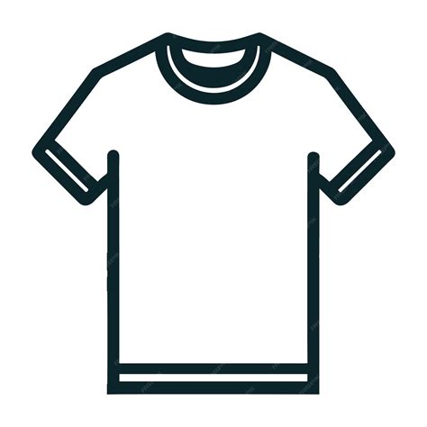 Premium Vector | Vector outline tshirt vector template