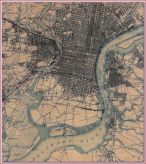 Historic Map Of Philadelphia - Map : Resume Examples #2A1WXxjKze