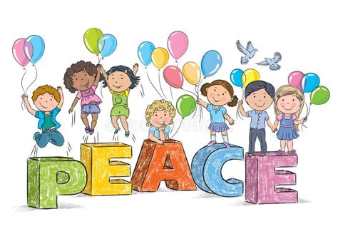 Children Peace Stock Illustrations – 15,988 Children Peace Stock ...