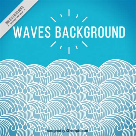 Free Vector | Blue background with white waves