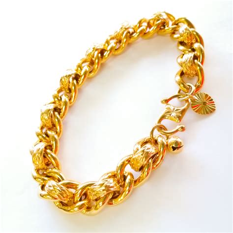 Emas Korea 24K Gelang Tangan Gajah Fesyen Cop / 24K Gold Plated Lady ...