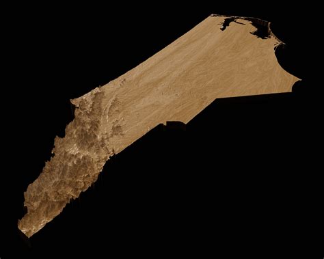 North Carolina State Topographic Map 3D Model Stl for CNC - Etsy