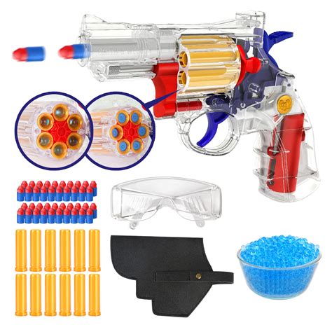 Buy Soft Bullet Toy Revolver with 1000 Water Beads 40 Soft Bullets ...