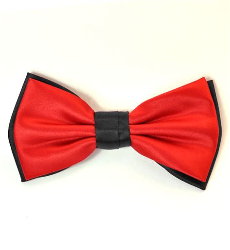 Scarlet Red & Black Bow Tie - Formal Tailor