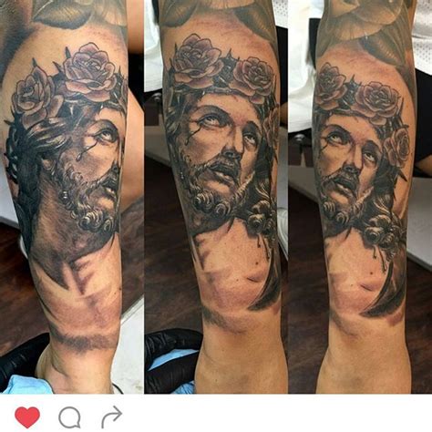 Jesus Crown of Thorns Tattoo by Chris Cockrill - Remington Tattoo Parlor