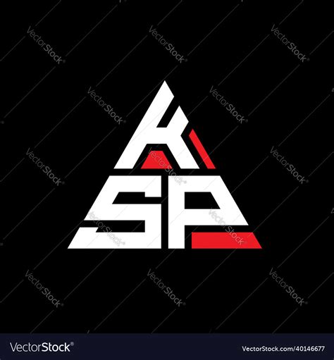 Ksp triangle letter logo design Royalty Free Vector Image