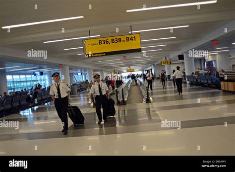 Departures at Terminal 4 of JFK airport, New York Stock Photo: 57281309 ...