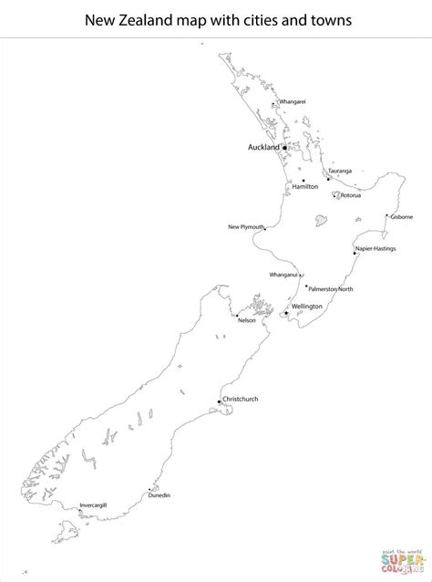 New zealand map with cities - New zealand map with cities and towns ...