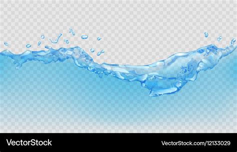 Transparent water wave Royalty Free Vector Image