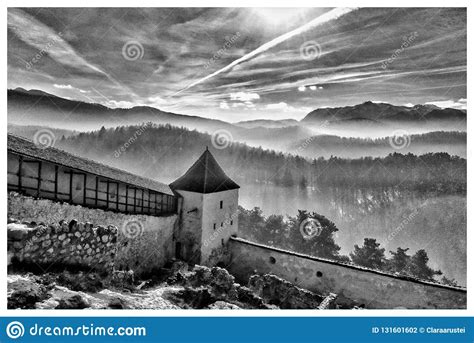 Inside the Rasnov Fortress, Transylvania, Romania. Stock Photo - Image ...