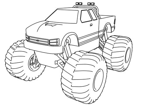 Printable Monster Truck Coloring Page