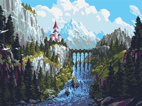 ArtStation - Landscape Pixelart, Philipp A. Urlich | Pixel art ...