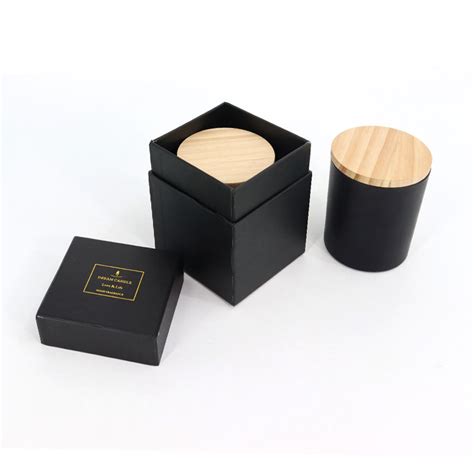 Luxury Black Gift Boxes for Candles Packaging Candle Jar Boxes