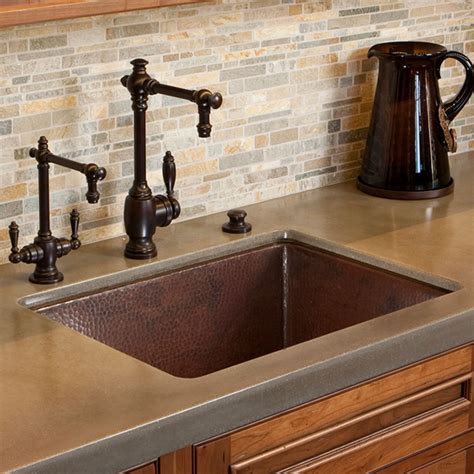 Native Trails Cocina 24" Copper Kitchen Sink, Antique Copper, CPK279