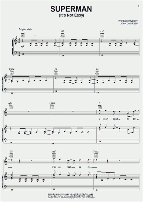 Superman Piano Sheet Music | OnlinePianist