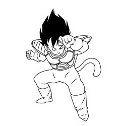 Powerful Vegeta Coloring Page for Kids - Free Vegeta Printable Coloring ...