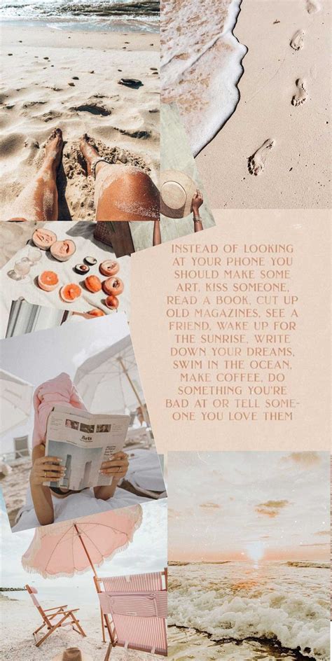 Beachy Aesthetic Wallpaper Collage