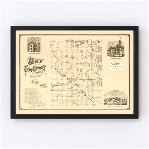 This is a museum quality print of the historic 1877 land ownership map ...