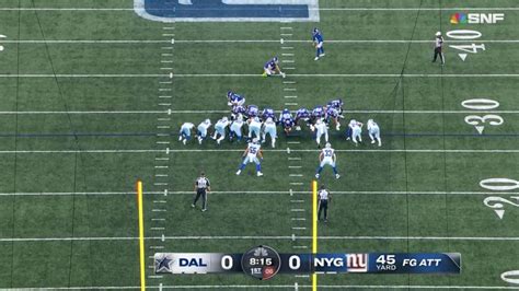 Cowboys Score 58-yard TD After Blocking Giants' FG