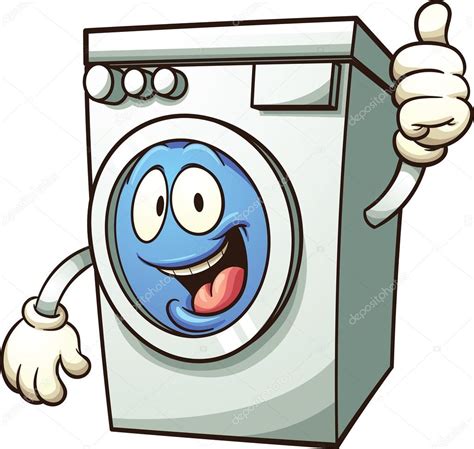 Happy washing machine Stock Vector by ©memoangeles 112009706