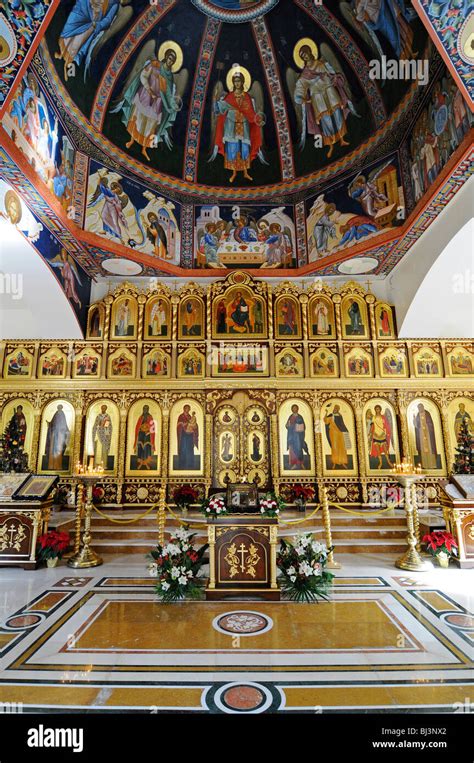 Icons, Russian-Orthodox church, Altea, Costa Blanca, Alicante province ...