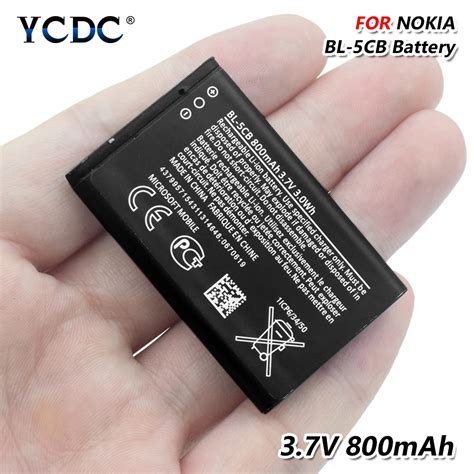 800mAh BL 5CB BL5CB Battery For Nokia 100 101 103 105 109 111 113 1000 ...