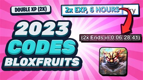 New 2x Exp Codes For Blox Fruits July 2023 - Image to u