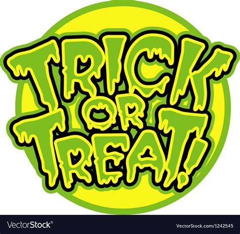 Trick or treat logo Royalty Free Vector Image - VectorStock