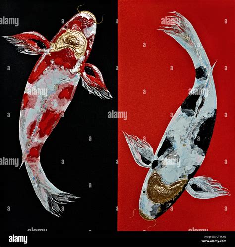 Koi fish painting hi-res stock photography and images - Alamy