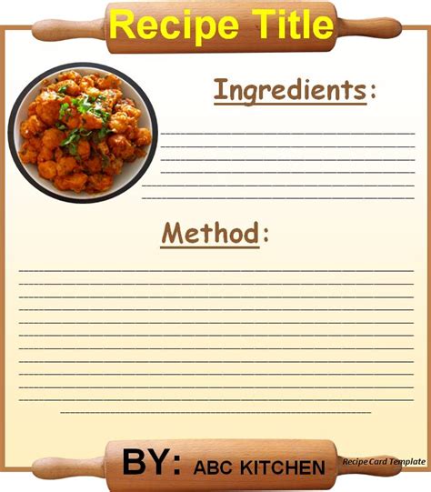 8 Free Recipe Card Templates - Excel PDF Formats