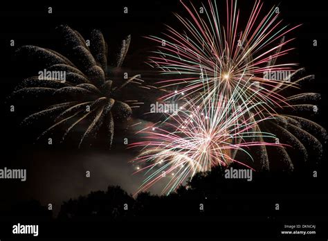 Explosion of fireworks Stock Photo - Alamy