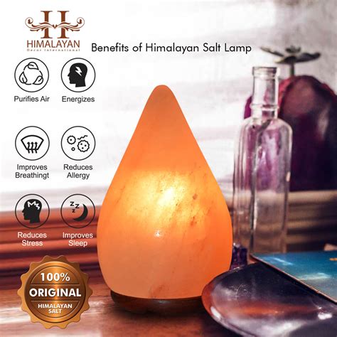 Himalayan Crystal Salt Lamps | Raindrop Shape | Aesthetic Home Decor