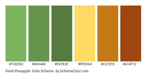 Fresh Pineapple Color Scheme » Green » SchemeColor.com