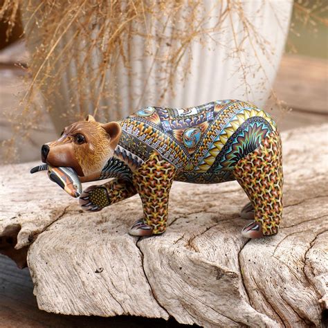 Colorful Polymer Clay Bear Sculpture (4 Inch) from Bali - Successful ...