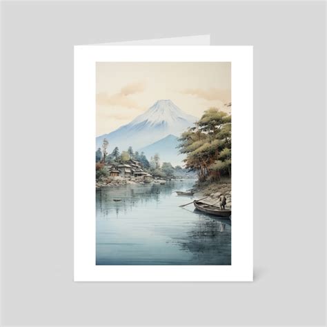 Japanese Ukiyo-e Art Mount Fuji From Lake 36, an art card by ...