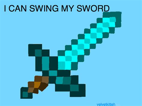 Minecraft Diamond Sword by velvetkitteh on DeviantArt