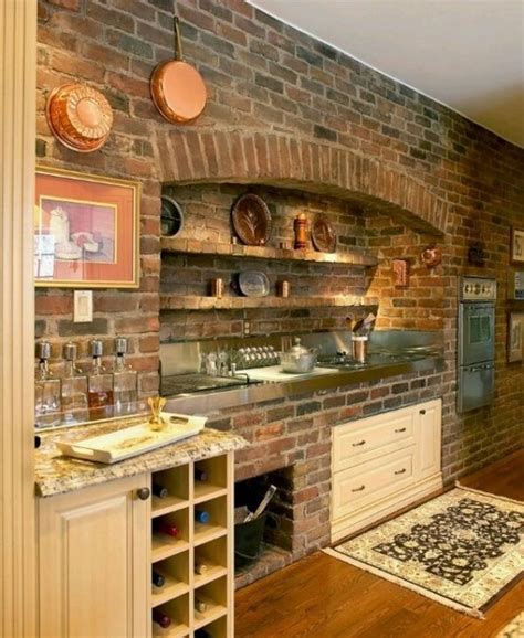 Brick backsplash ideas – a charming rustic touch in the interior