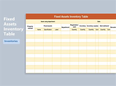 Excel Inventory Worksheet