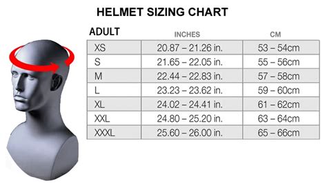 Harley Davidson Motorcycle Helmet Size Chart