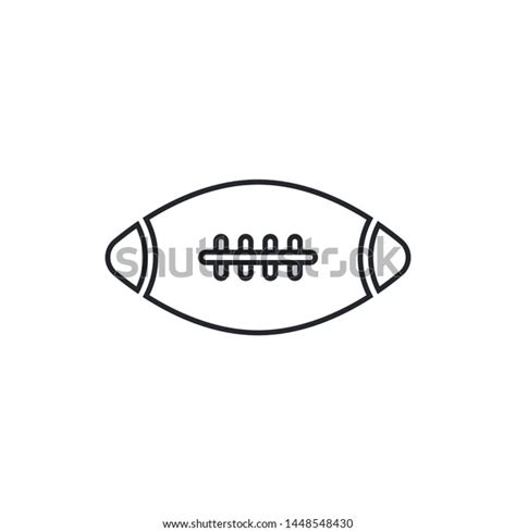 American Football Ball Outline Icon Vector Stock Vector (Royalty Free ...